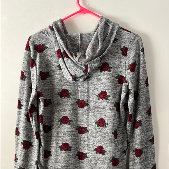 No Boundaries Gray Long Sleeve Relaxed Hoodie - Picture 5 of 8